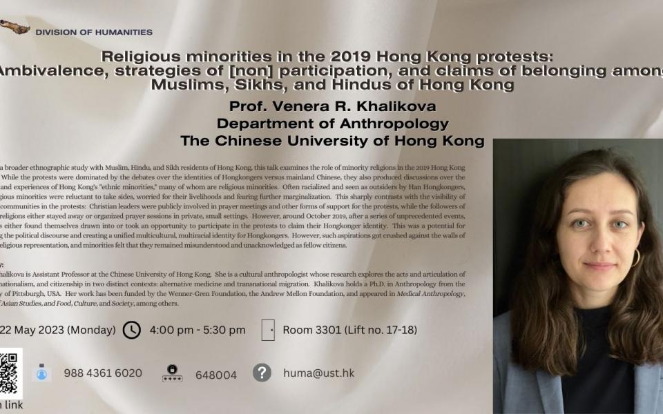 Religious minorities in the 2019 Hong Kong protests: Ambivalence, strategies of (non)participation, and claims of belonging among Muslims, Sikhs, and Hindus of Hong Kong