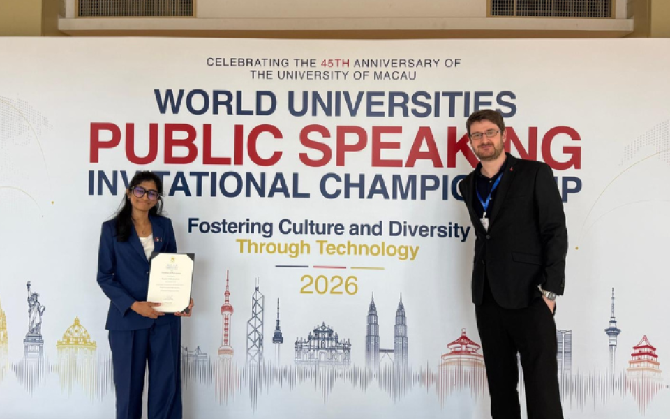 Vasantha Subramanian was supported by CLE lecturer Martin Eastwood throughout the competition